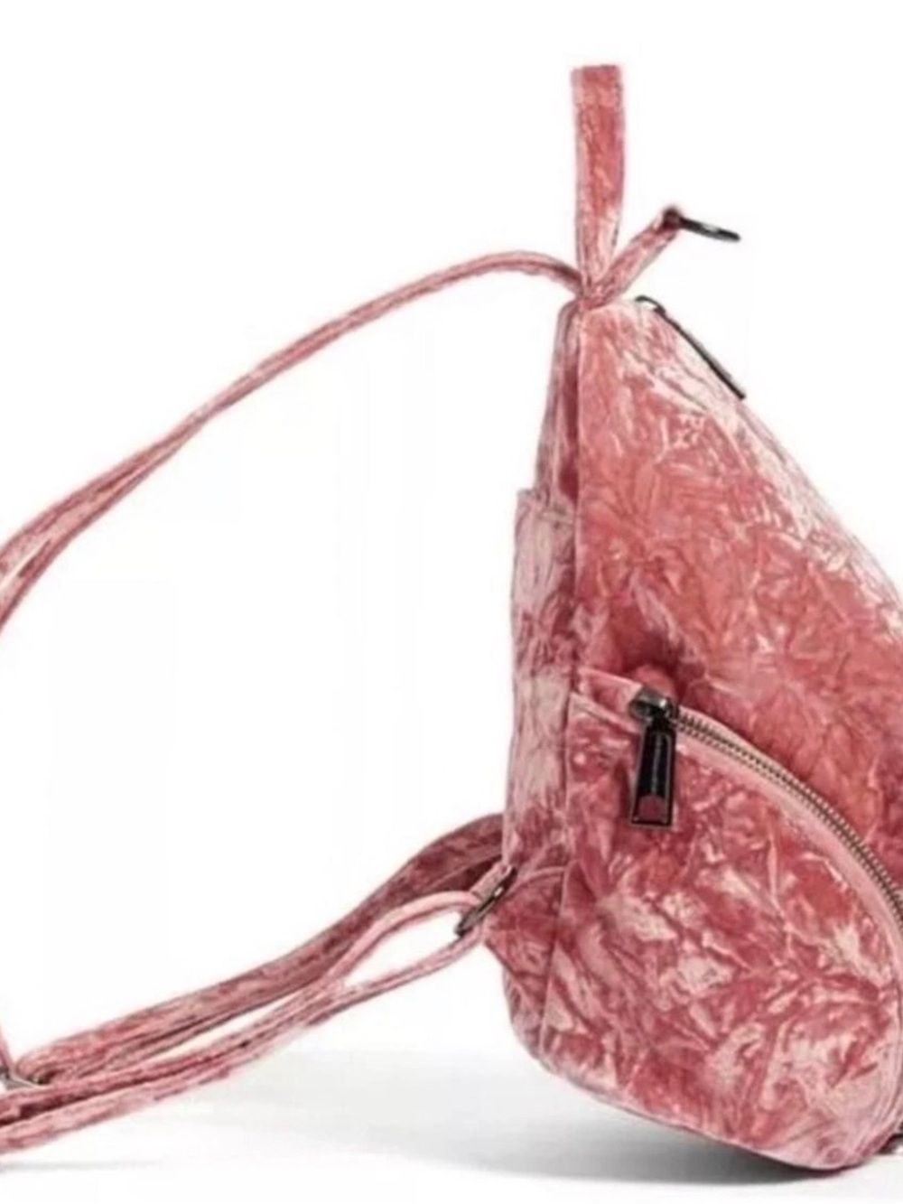 REBECCA MINKOFF MEDIUM VELVET JULIAN PINK BACKPACK $245 Travel Organizer Purse - Picture 3 of 14